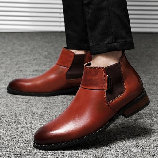 Botas Chelsea estilo retro británico para hombre