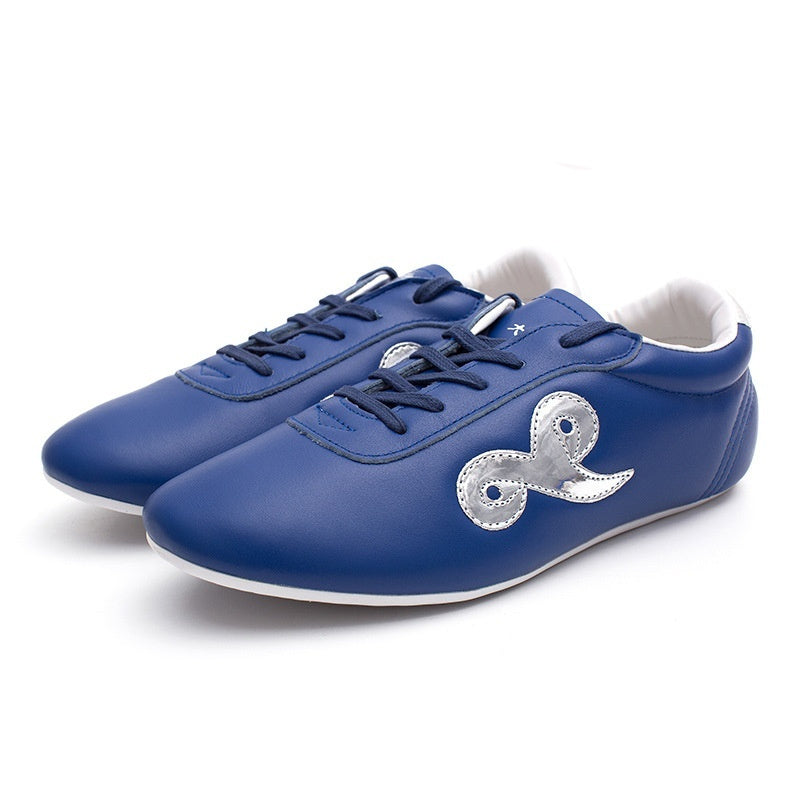 Chaussures de Tai Chi en cuir de vachette avec semelle souple