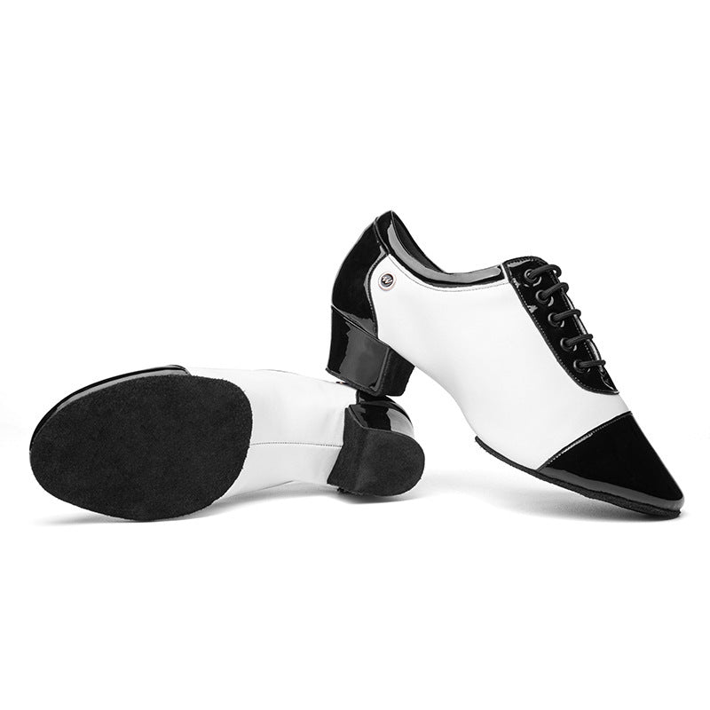 Chaussures de danse d'intérieur à semelle souple pour hommes Chaussures de danse carrée Chaussures de danse latine Chaussures de danse