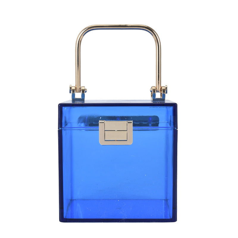 Acrylic Transparent Box Personality Creative Ins Net Red Wild Chain Messenger Jelly Bag