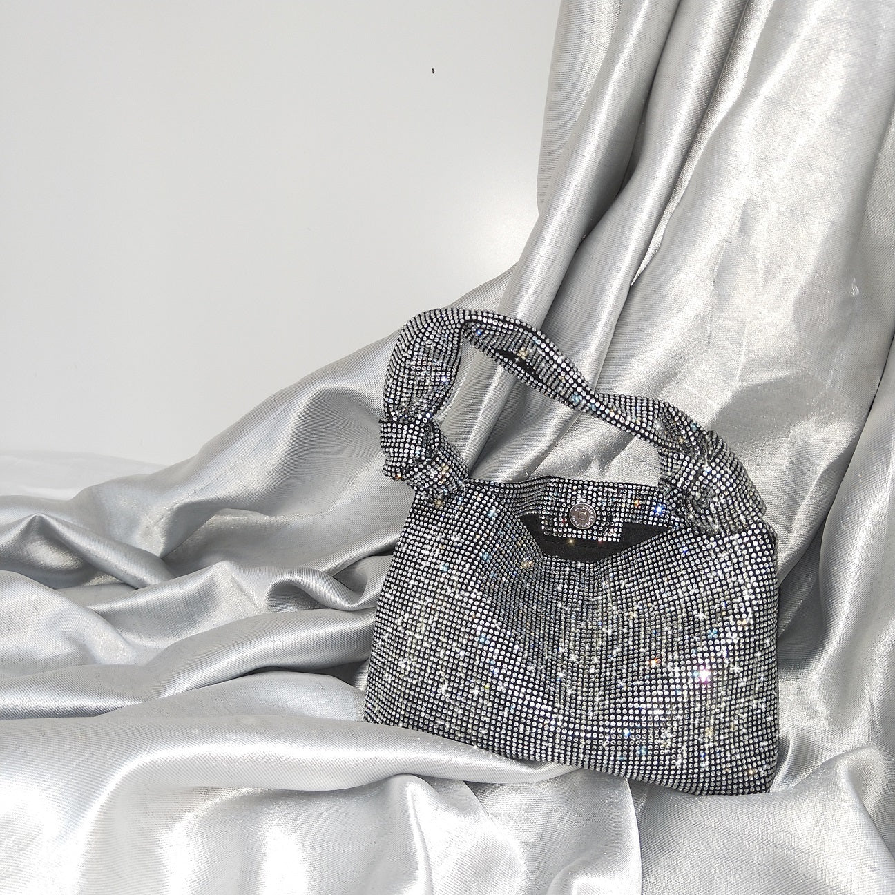 Sac seau entièrement en strass Net Celebrity The Same King Sac à main en strass