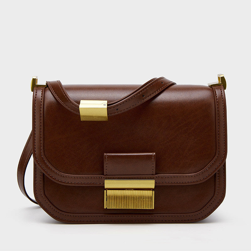 The New One-shoulder Flap Tofu Retro Crossbody Bag