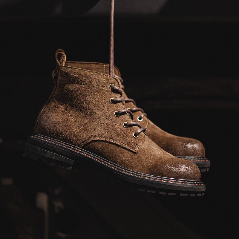 Botas Martin británicas de caña media estilo retro para trabajo para hombre