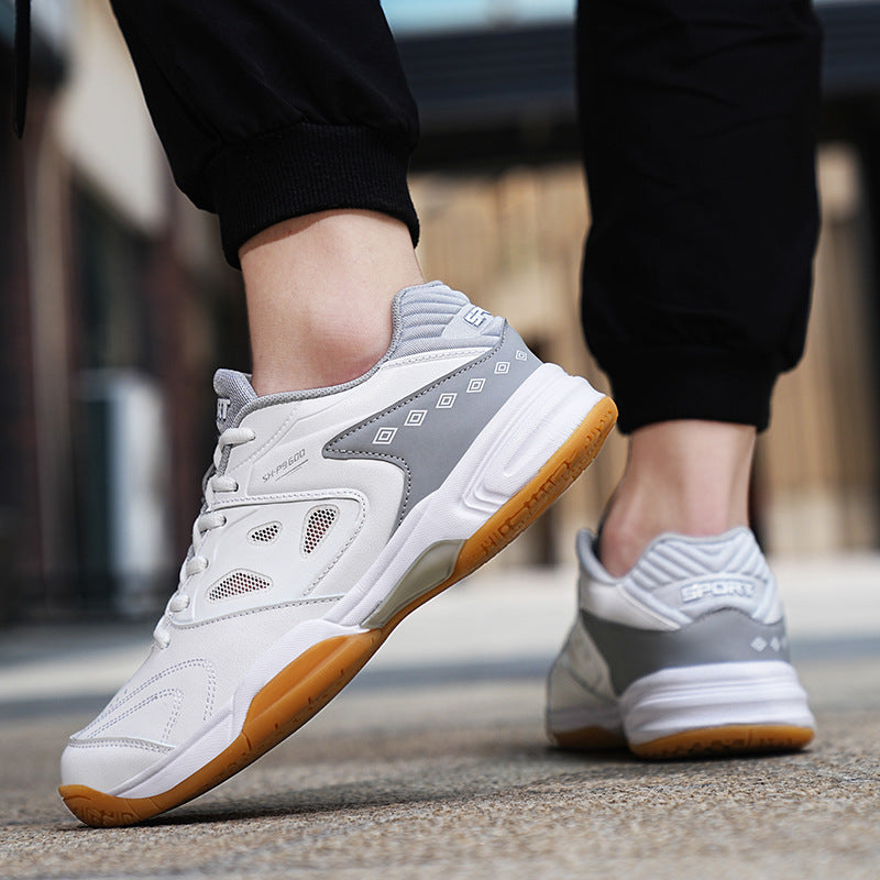 Zapatillas de entrenamiento de competición de malla con parte inferior de tendón Zapatillas de tenis de mesa y voleibol