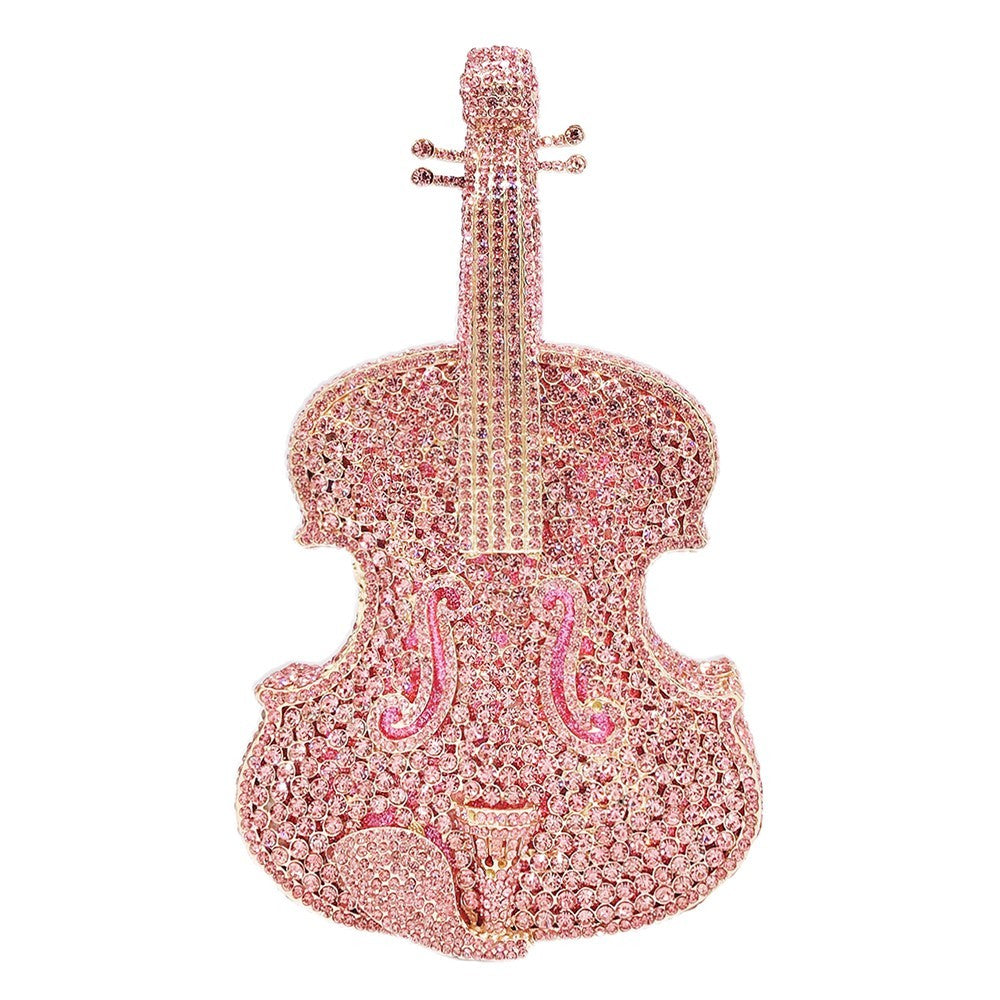 Sac à bandoulière tendance pour violon avec découpes en diamant