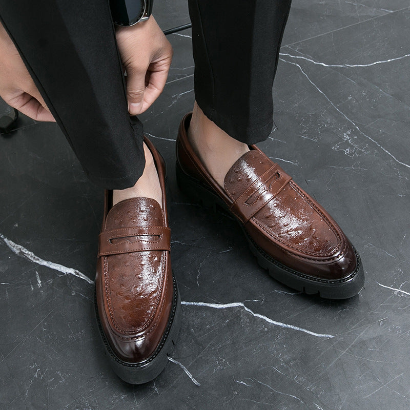 Chaussures en cuir britanniques pour hommes, style coréen, mode décontractée