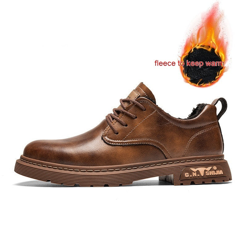 Men's Casual Shoes All-matching Breathable Low Top Business Leather Shoes