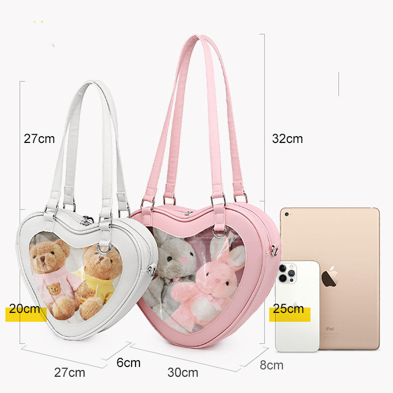 Transparent Crossbody Doll Love Small Pain Bag