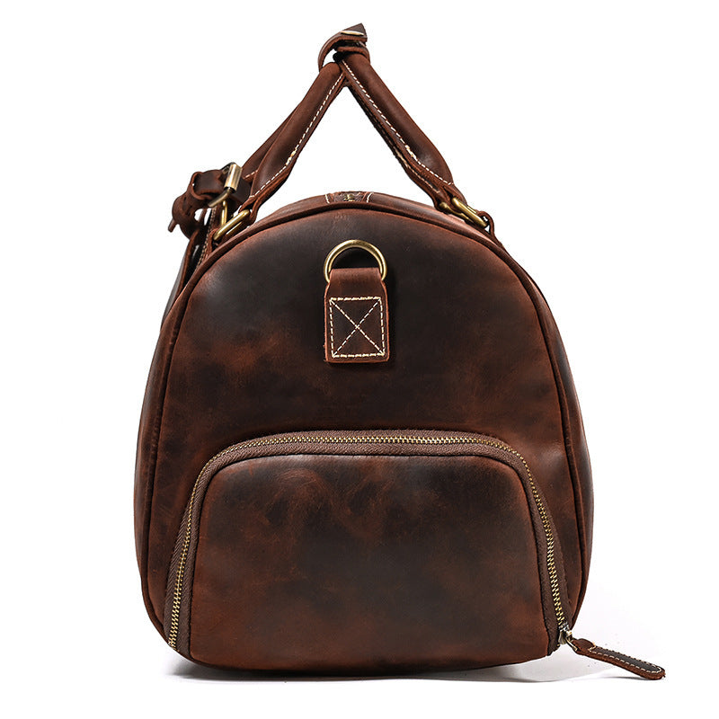 Sac de voyage en cuir pour homme Retro Crazy Horse Leather