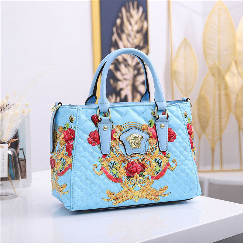 Printed Handbag Rhombic Car Line Women's