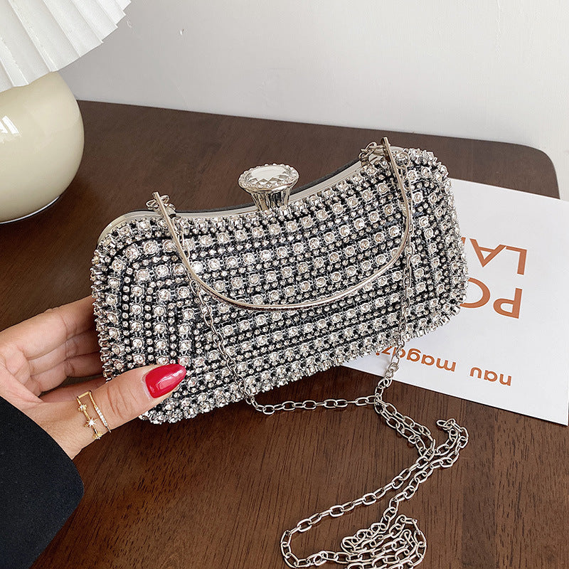 Sac de soirée tendance petit sac messager brillant petit carré