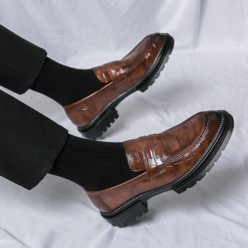 Mocasines de plataforma sin cordones para hombre de talla grande