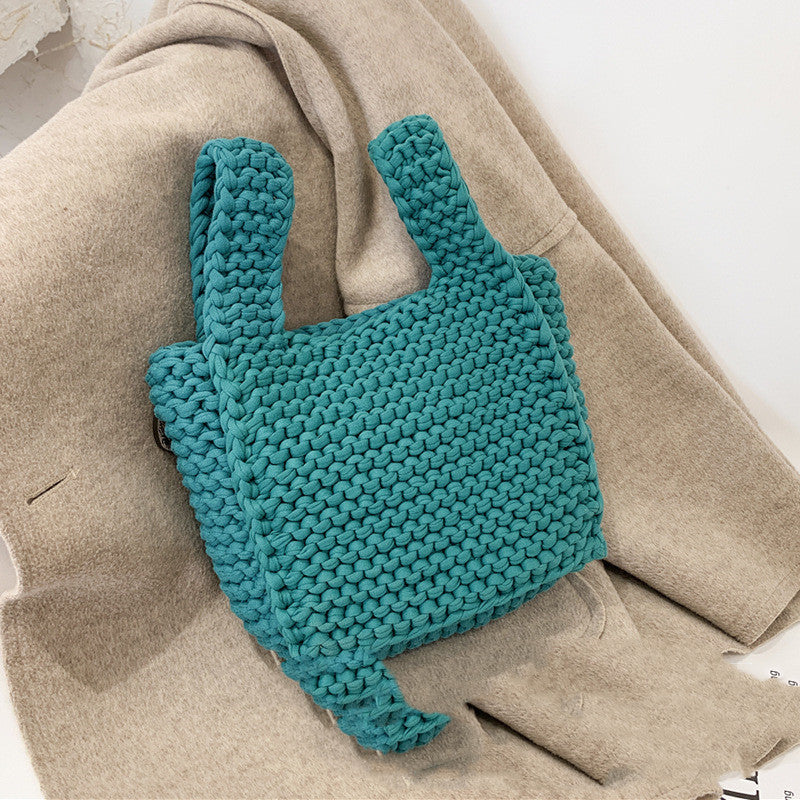 Bolso de muñeca de estilo japonés Bolso tejido a mano