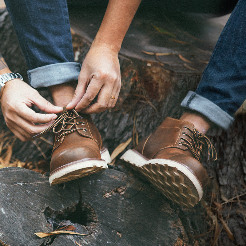 Men's Middle Top Working Wear Retro Desert Boots