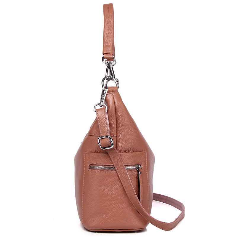 Leather European And American Fashion Top Layer Portable Messenger Shoulder Bag