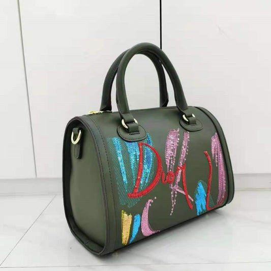 Bolso de mensajero portátil de moda con bordado de lentejuelas para mujer