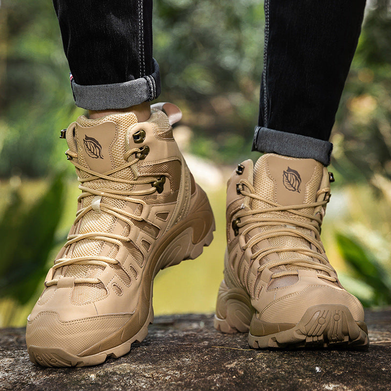 Botas de combate para exteriores, zapatos de entrenamiento para exteriores para hombres de talla grande