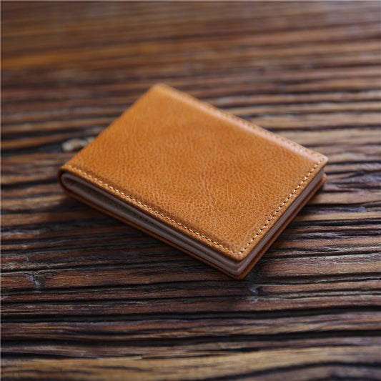 Handmade Retro First Layer Cowhide Men's Genuine Leather Multifunctional