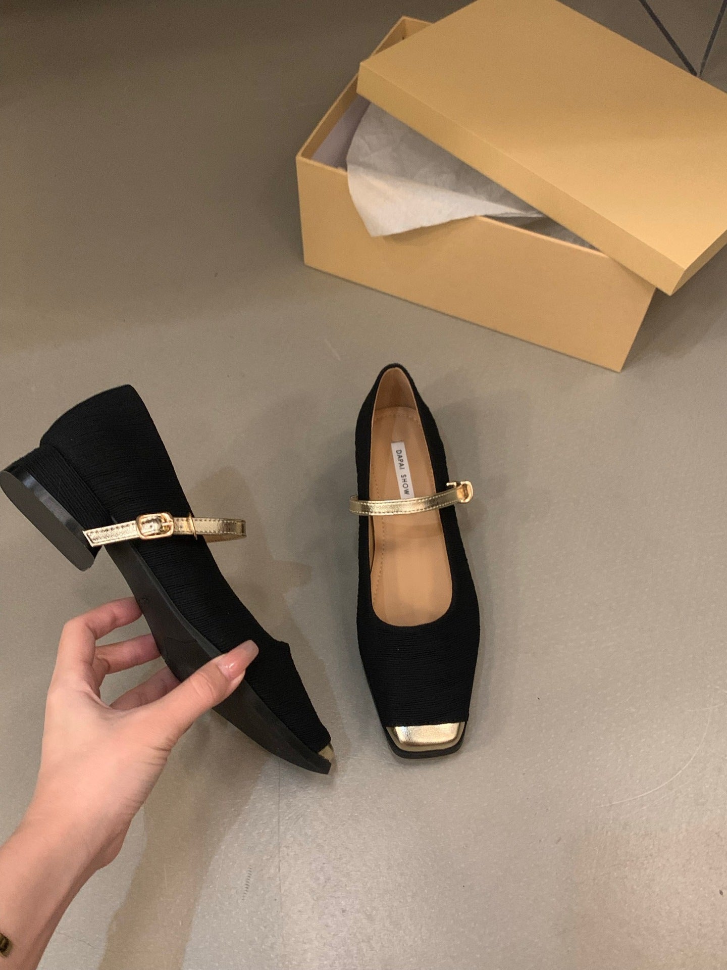 Chaussures Mary Jane classiques à talons épais pour femmes de style français