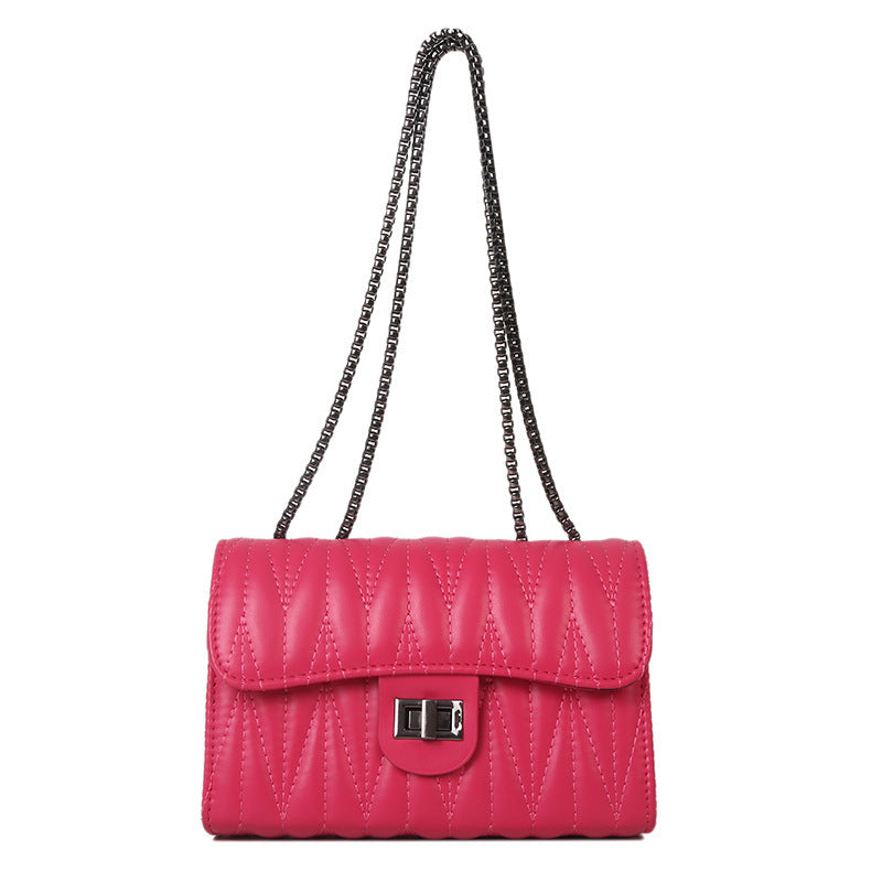 Hermoso bolso pequeño con textura retro de diamantes para mujer