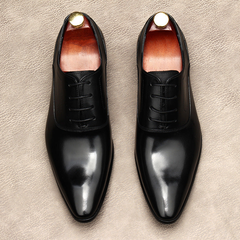 Men's Lace-up Pointed Formal Leather Shoes