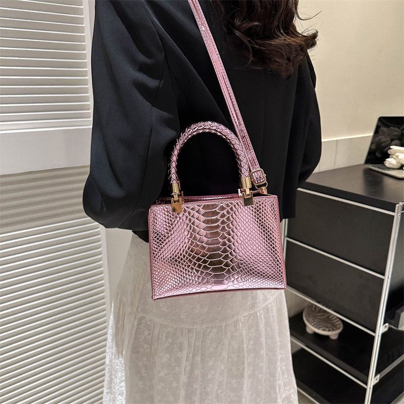 Sac à bandoulière à motif serpent tendance Sac messager décontracté pour femme