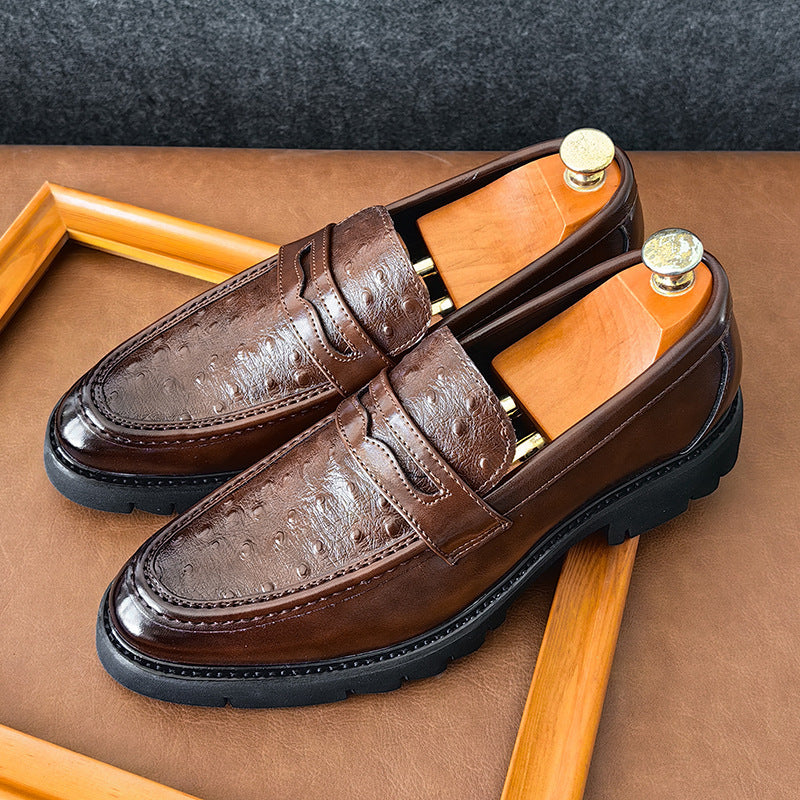 Chaussures en cuir britanniques pour hommes, style coréen, mode décontractée