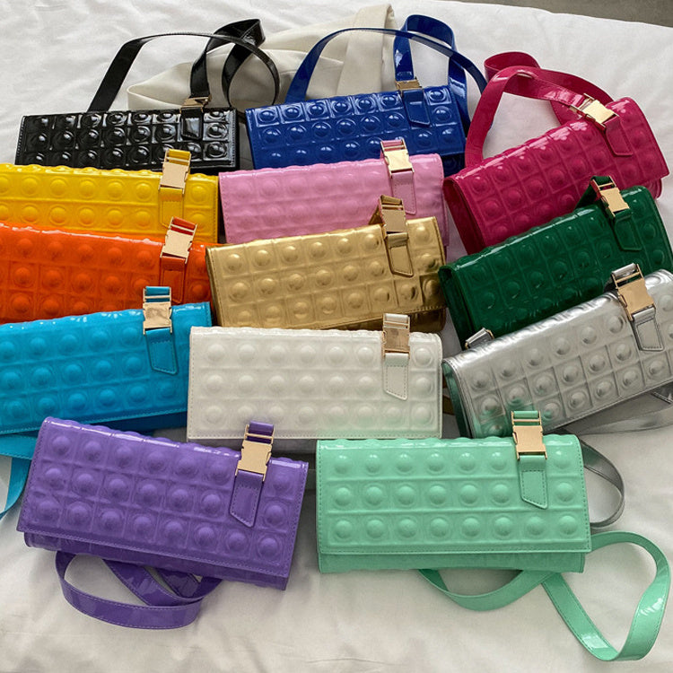 Multi-Color Crossbody Fashion Diamond Chain Small Square Bag