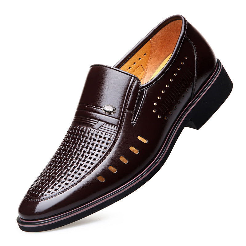 Zapatos de cuero para hombre, estilo formal, de negocios, suela suave, antideslizantes