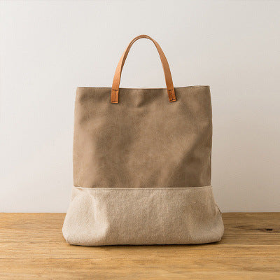 Sac messager à bandoulière simple, grand sac portable en tissu pour femme