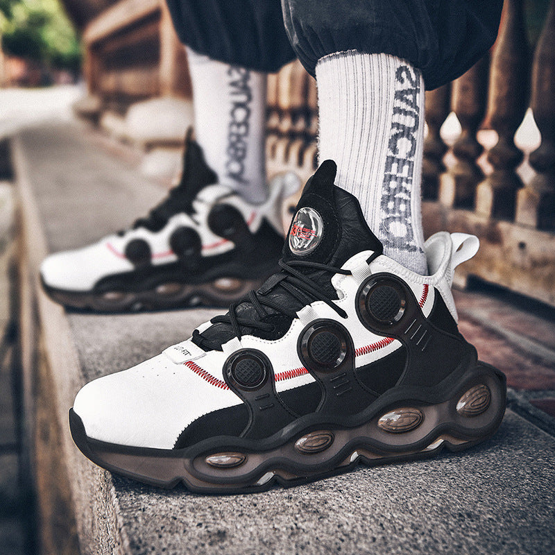 Zapatillas de baloncesto para hombre, de caña alta, con absorción de impactos y antideslizantes