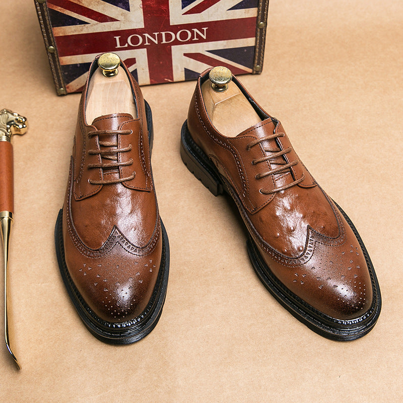 Chaussures d'affaires en cuir pour hommes de style britannique