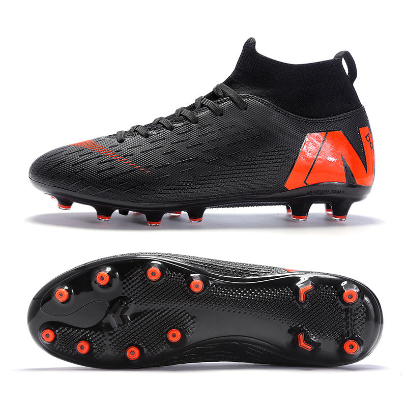 Chaussures de football montantes blanches pour hommes et femmes