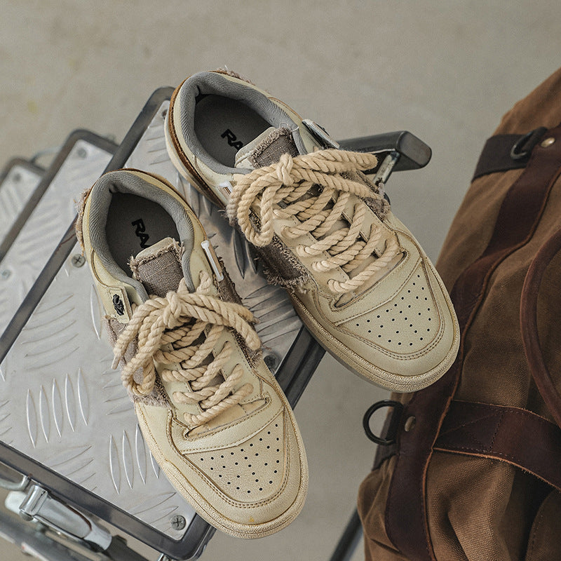 Chaussures de skateboard vintage avec patch pour couple d'été