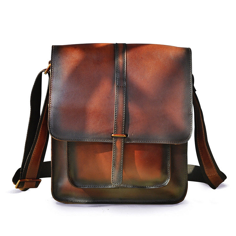 Bolso bandolera diagonal retro para hombre con tablet de 10 pulgadas