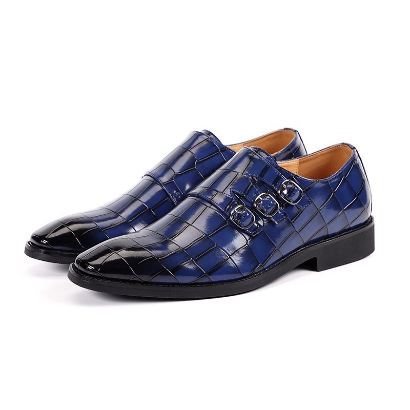 Chaussures d'affaires en cuir respirantes et polyvalentes pour hommes, grandes tailles