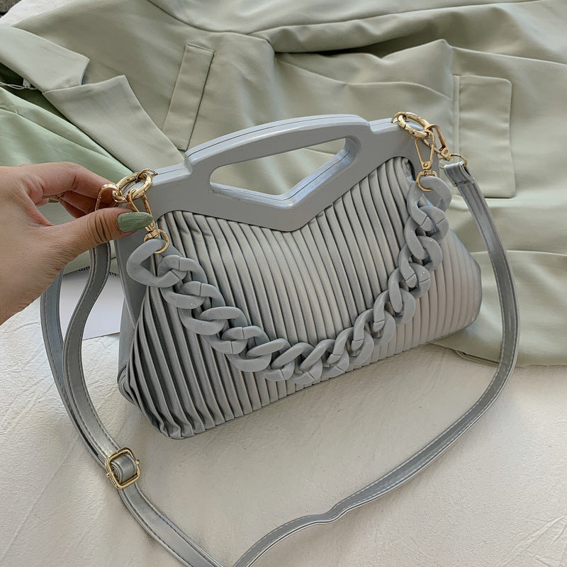 Thick Chain Stripe Crossbody Bag