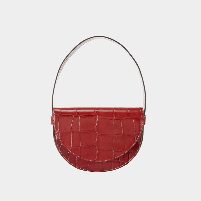 Sac à bandoulière élégant de couleur unie pour femme