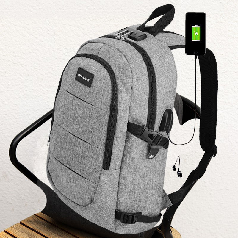 Mochila multifuncional de ocio con puerto para auriculares e interfaz USB