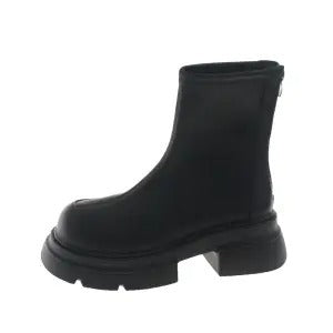 Thick Soled Black Martin Boots For Women