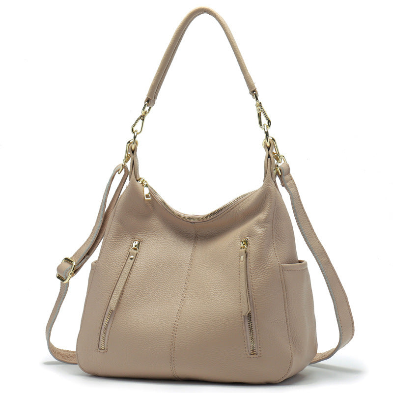 Sac à bandoulière simple en cuir de vachette pour femme