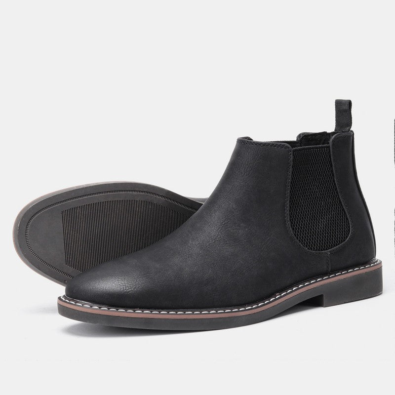 Bottes en cuir de vachette rétro à la mode pour hommes