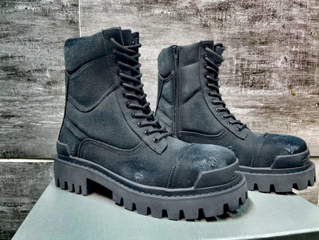 Bottes Dr Martens mi-mollet décontractées à tête ronde en viscose pour hommes