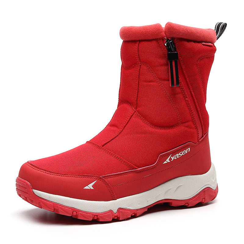 Thickened Snow Boots Couple Fleece Warm Outdoor Walking Climbing Shoes Winter