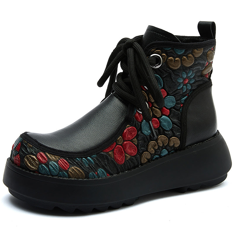 Botas Martin con tacón de cuña grueso para mujer