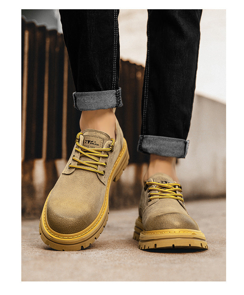 Bottes Martin décontractées en cuir pour hommes