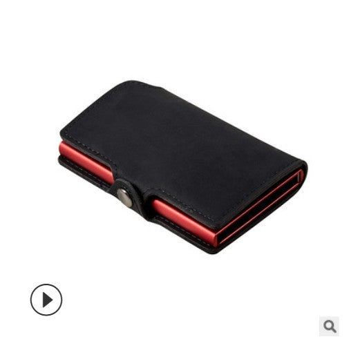 Uminium Alloy Leather Cards Case Mini Wallet Slim Coin Purse