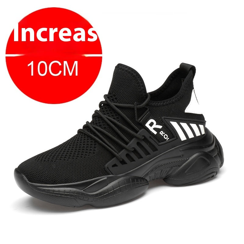 Zapatos casuales deportivos con tacón alto y estilo moderno para hombre con elevador