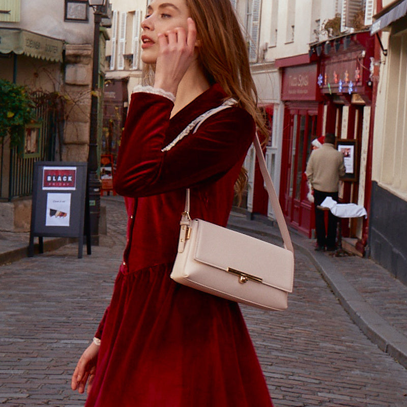 Bolso bandolera estilo mensajero, estilo retro francés