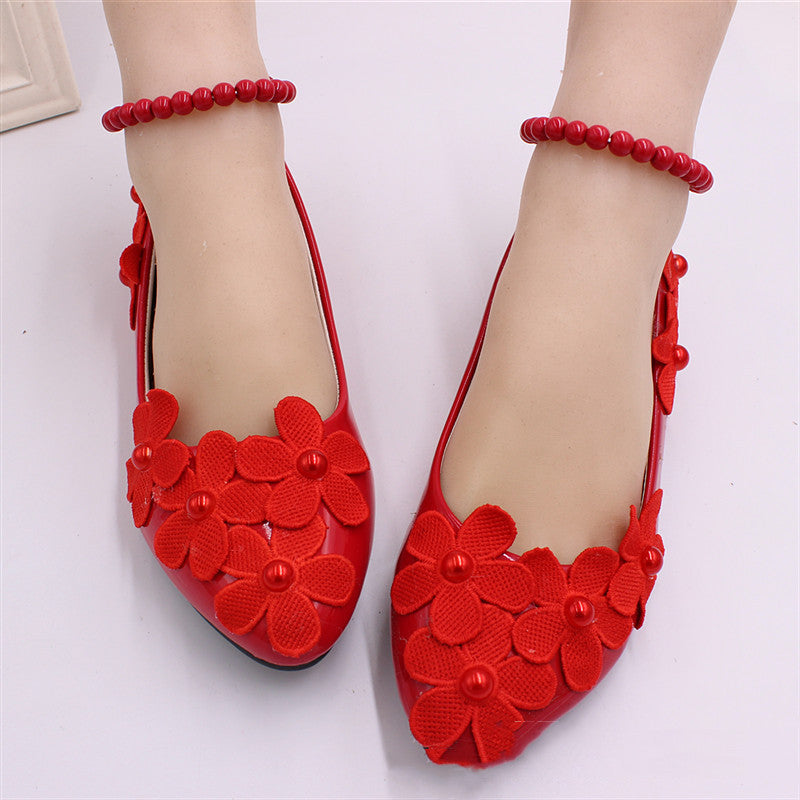 Women's Fashion Bride Flat Wedding Shoes